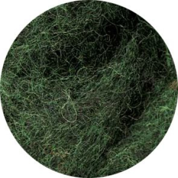 Australian merino wool - carded, fleece - black / loden green mottled