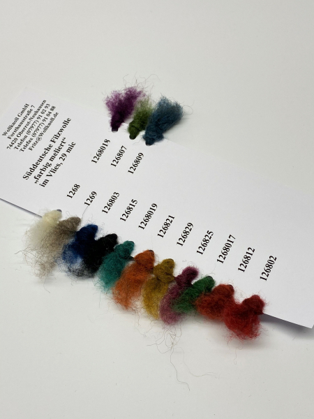 Colour-Chart, southgerman merino wool and southgerman mountan-sheep